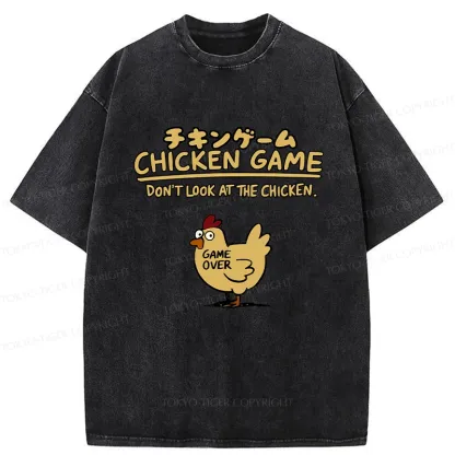 Tokyo-Tiger Don't Look At The Chicken Washed T-Shirt