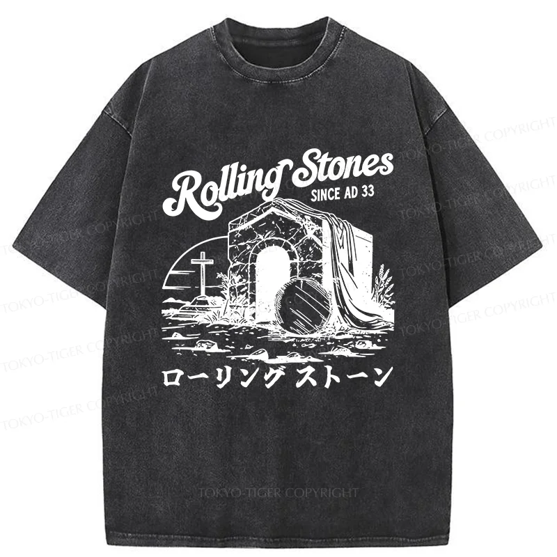 Tokyo-Tiger Funny Easter Washed T-Shirt