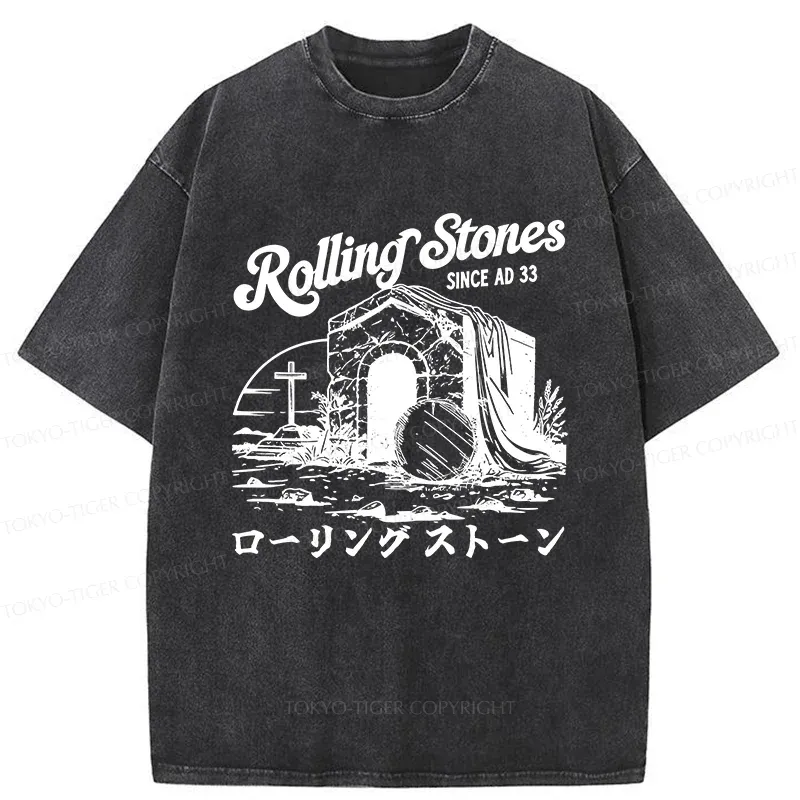 Tokyo-Tiger Funny Easter Washed T-Shirt