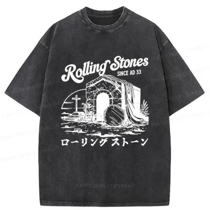 Tokyo-Tiger Funny Easter Washed T-Shirt