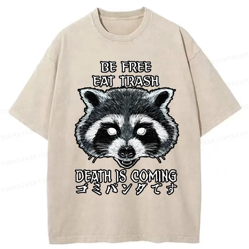 Tokyo-Tiger Be Free Eat Trash Washed T-Shirt