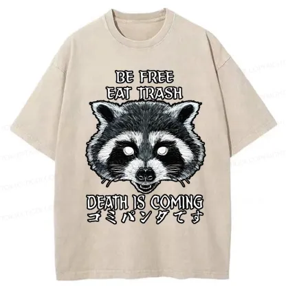 Tokyo-Tiger Be Free Eat Trash Washed T-Shirt