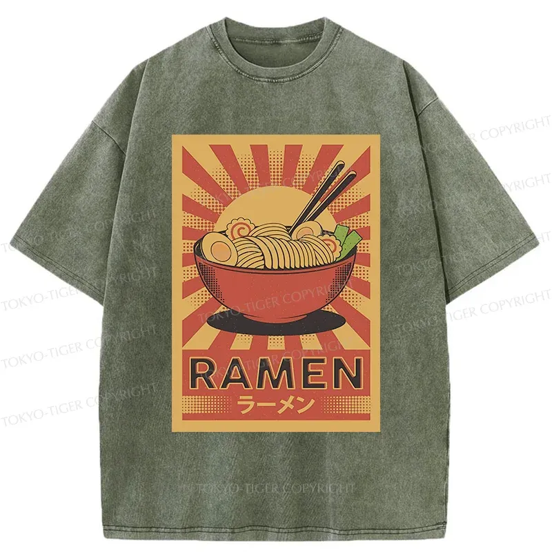 Tokyo-Tiger Retro Ramen Washed T-Shirt