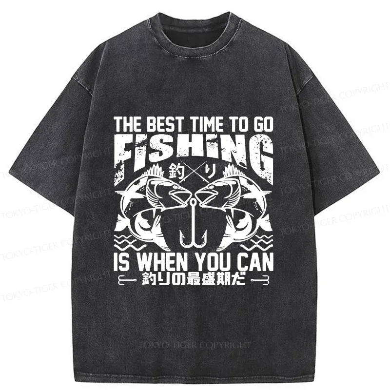 Tokyo-Tiger Peak Fishing Season Washed T-Shirt