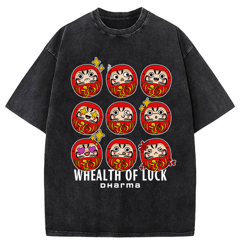 Tokyo-Tiger Whealth Of Luck Washed T-Shirt