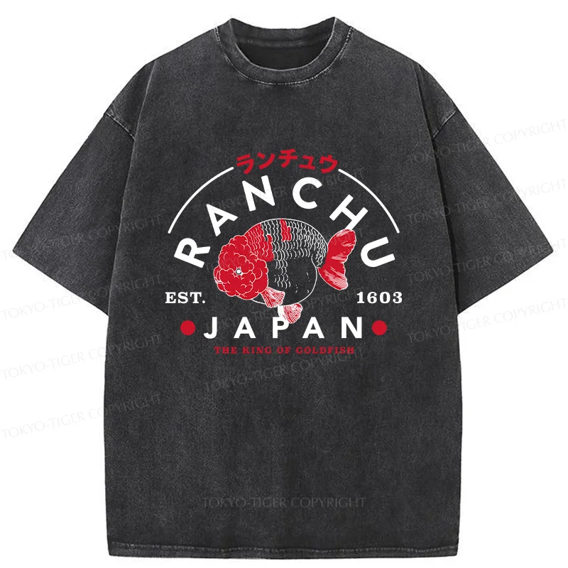 Tokyo-Tiger Japanese Goldfish Washed T-Shirt
