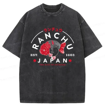 Tokyo-Tiger Japanese Goldfish Washed T-Shirt