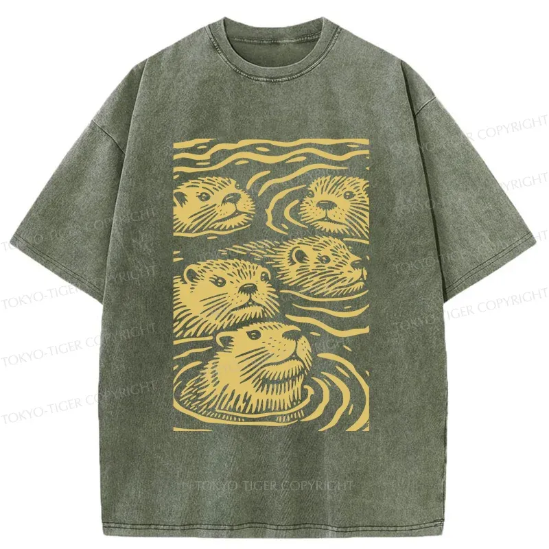 Tokyo-Tiger Sinuous Snake Washed T-Shirt Sale