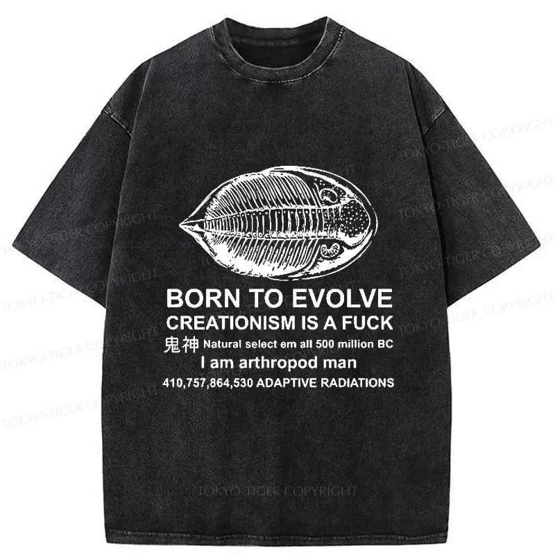 Tokyo-Tiger Born To Evolve Washed T-Shirt