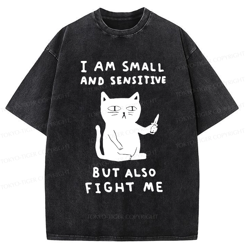 Tokyo-Tiger I Am Small And Sensitive Washed T-Shirt