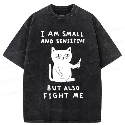 Tokyo-Tiger I Am Small And Sensitive Washed T-Shirt