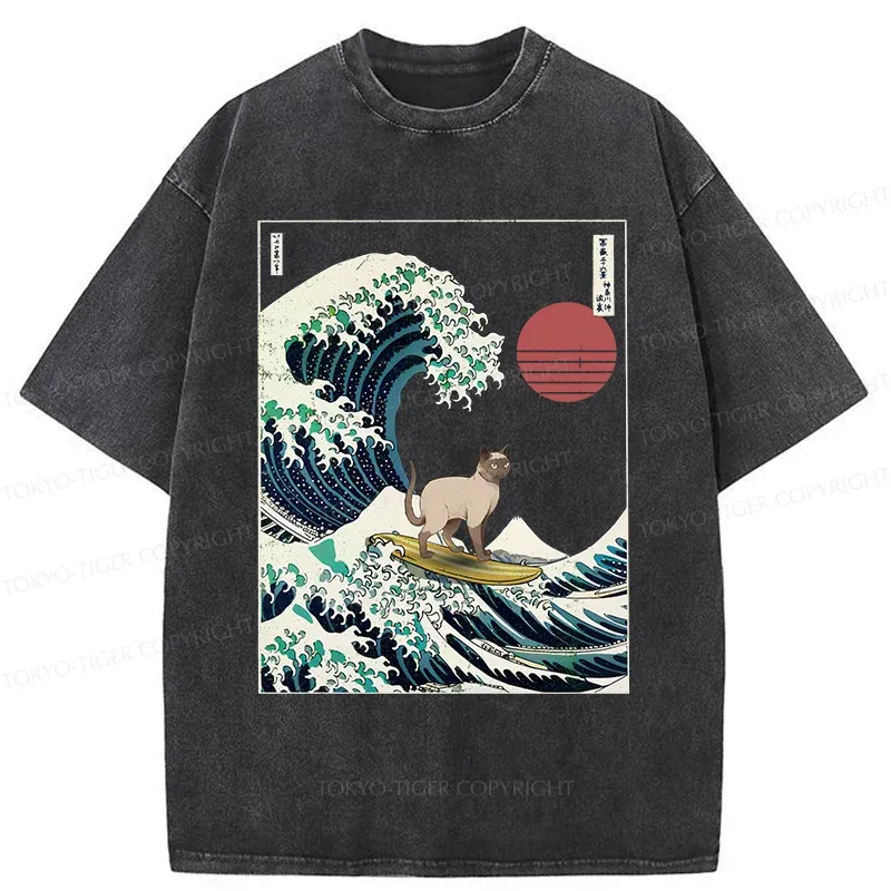 Tokyo-Tiger Sinuous Snake Washed T-Shirt Sale