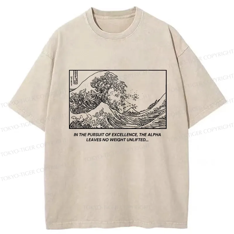Tokyo-Tiger Great Wave Washed T-Shirt