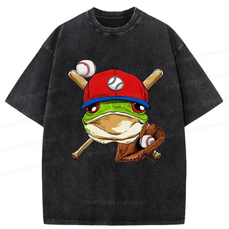 Tokyo-Tiger Baseball Frog Washed T-Shirt Sale