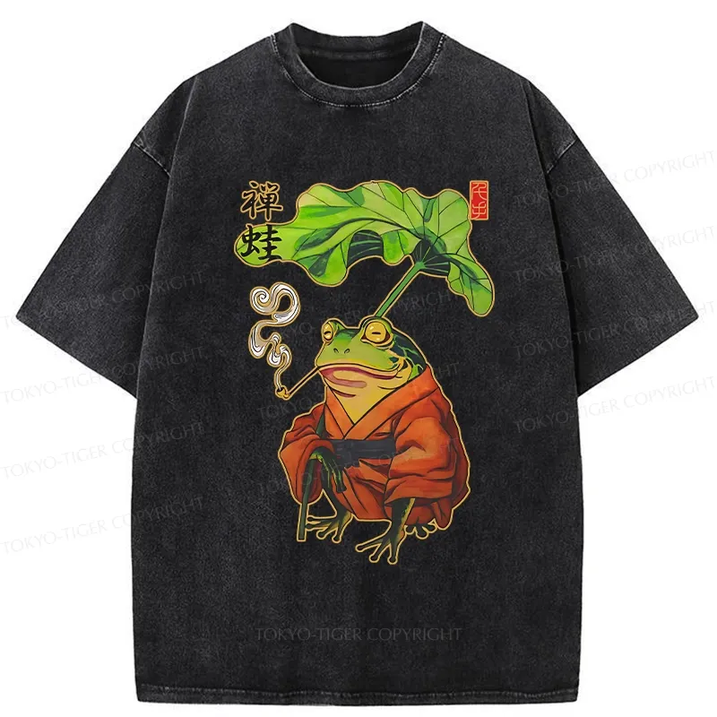 Tokyo-Tiger Zen Frog Washed T-Shirt