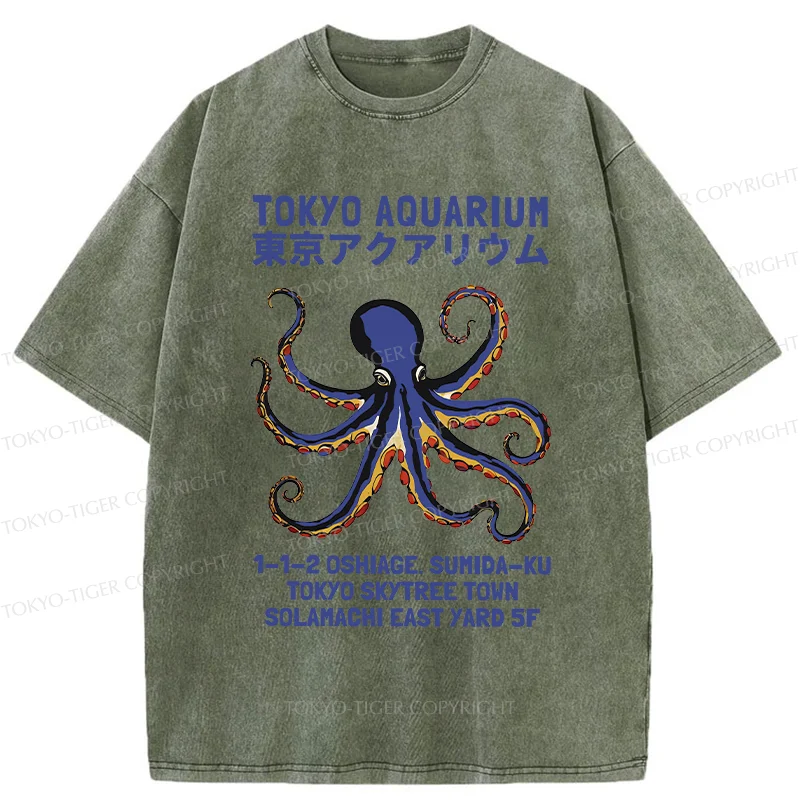Tokyo-Tiger Tokyo Aquarium Washed T-Shirt