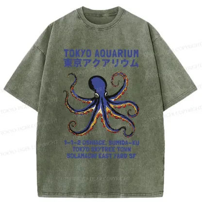 Tokyo-Tiger Tokyo Aquarium Washed T-Shirt