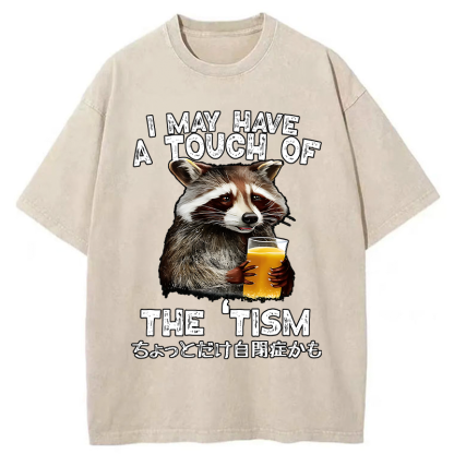 Tokyo-Tiger Autistic Raccoon Washed T-Shirt