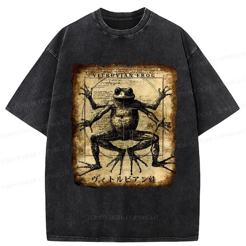 Tokyo-Tiger Vitruvian Frog Washed T-Shirt