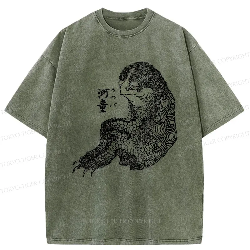 Tokyo-Tiger Japanese Monster Washed T-Shirt