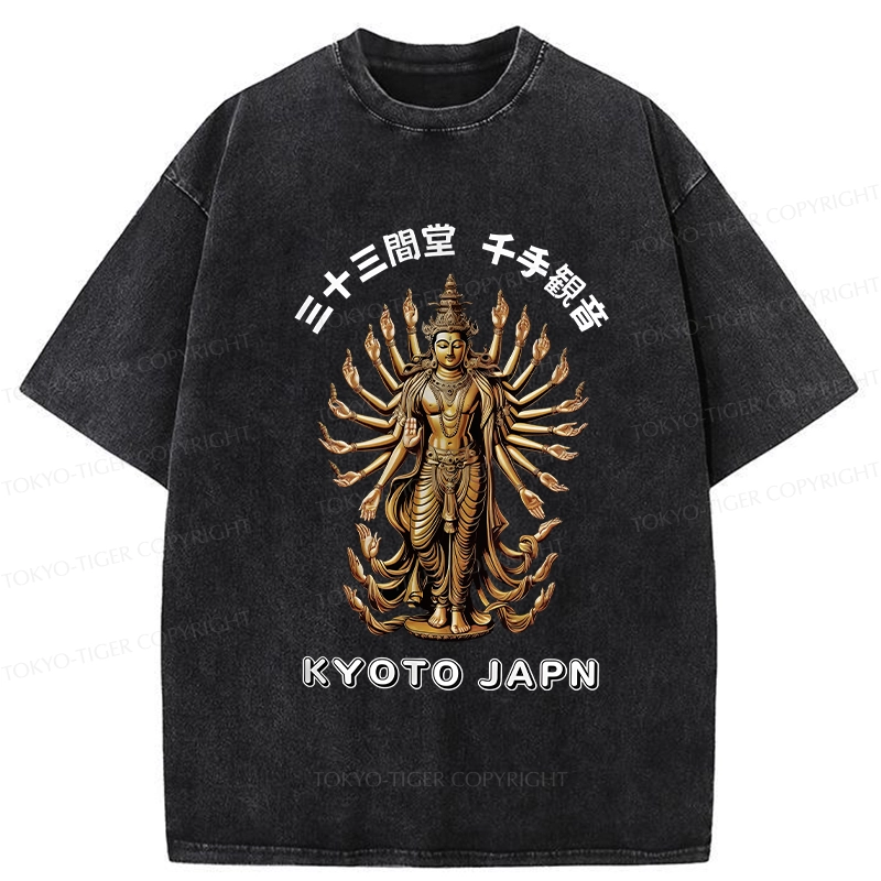 Tokyo-Tiger Senju Kannon Washed T-Shirt