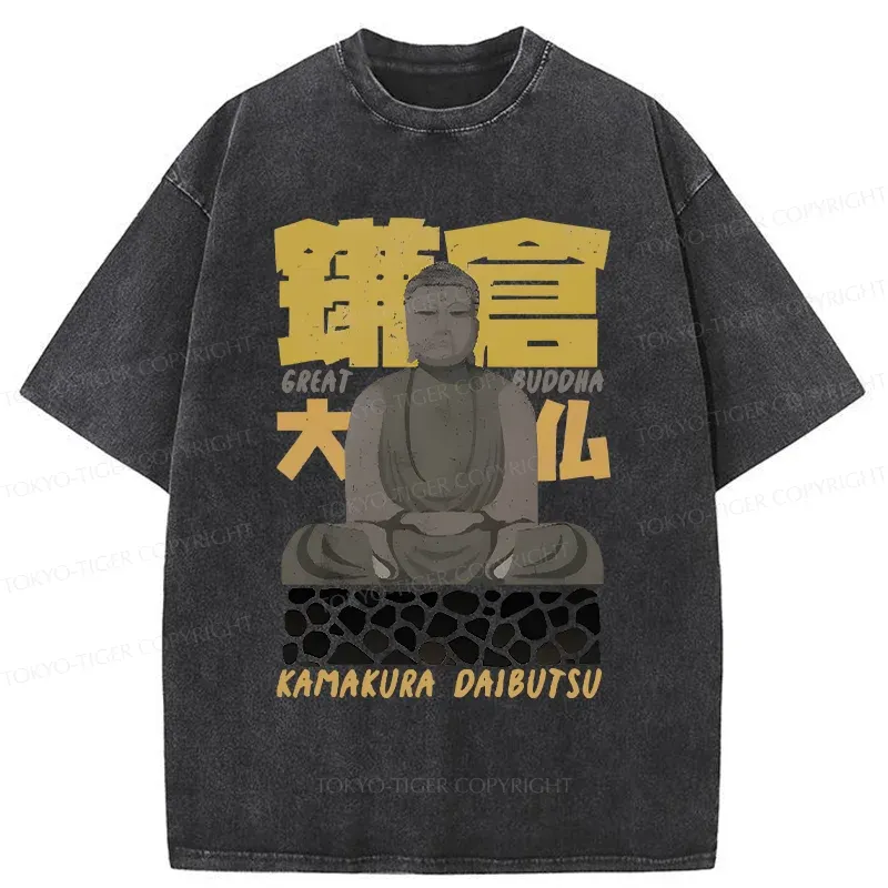 Tokyo-Tiger Kamakura Daibutsu Washed T-Shirt