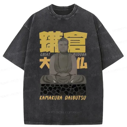 Tokyo-Tiger Kamakura Daibutsu Washed T-Shirt
