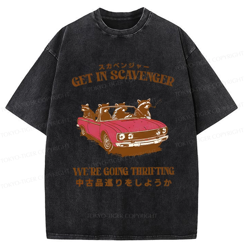Tokyo-Tiger Get In Scavenger Washed T-Shirt