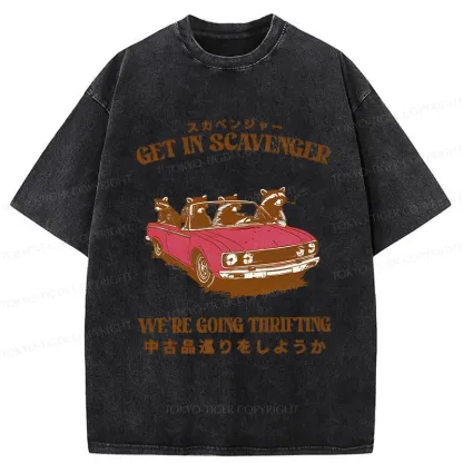 Tokyo-Tiger Get In Scavenger Washed T-Shirt