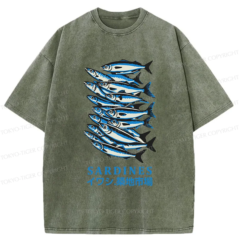 Tokyo-Tiger Tokyo Fish Market Washed T-Shirt