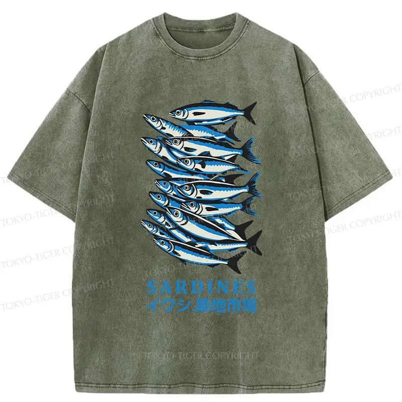 Tokyo-Tiger Tokyo Fish Market Washed T-Shirt