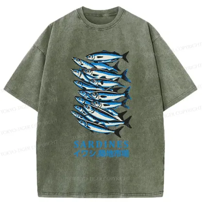 Tokyo-Tiger Tokyo Fish Market Washed T-Shirt