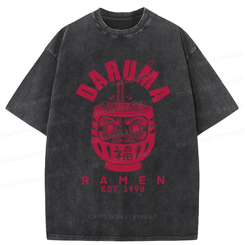 Tokyo-Tiger Daruma Ramen Washed T-Shirt