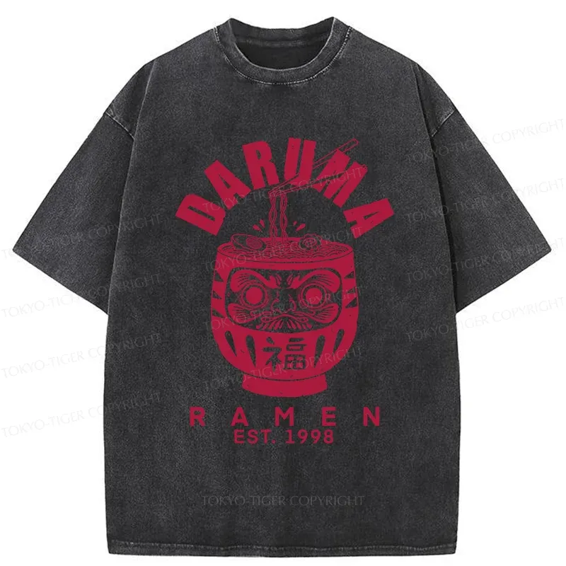 Tokyo-Tiger Daruma Ramen Washed T-Shirt