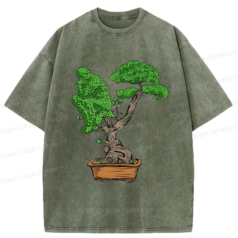 Tokyo-Tiger Contemplative Plants Washed T-Shirt