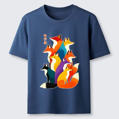 Tokyo-Tiger Colorful Fox Crew Classic T-Shirt