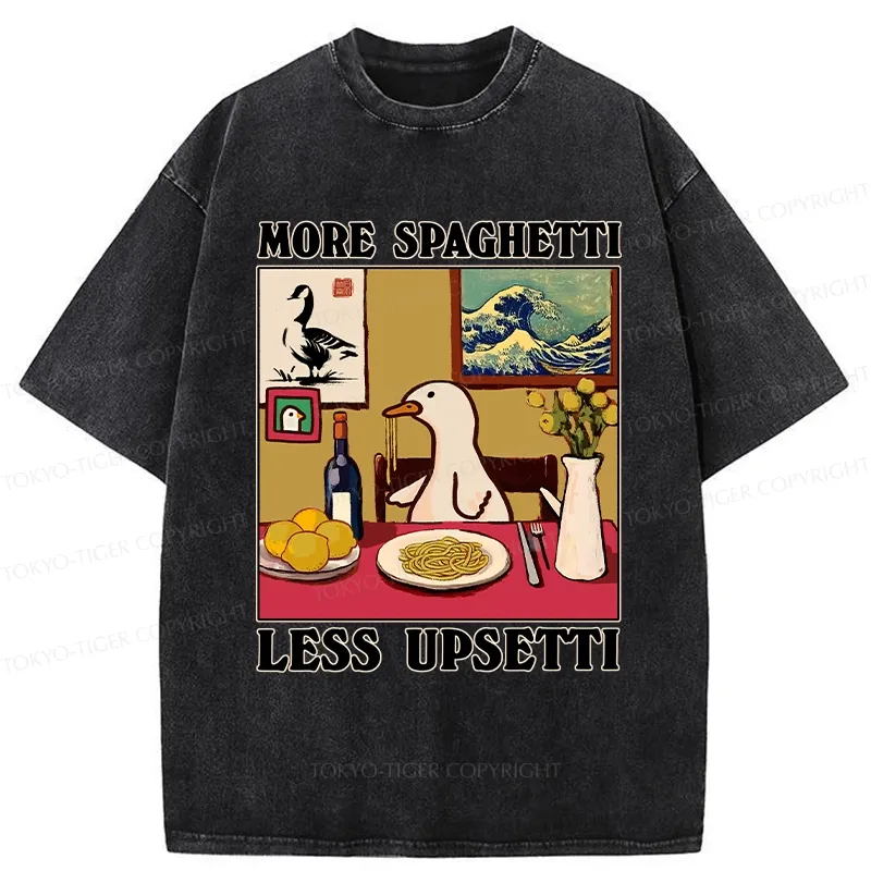 Tokyo-Tiger More Spaghetti Less Upsetti Goose Washed T-Shirt