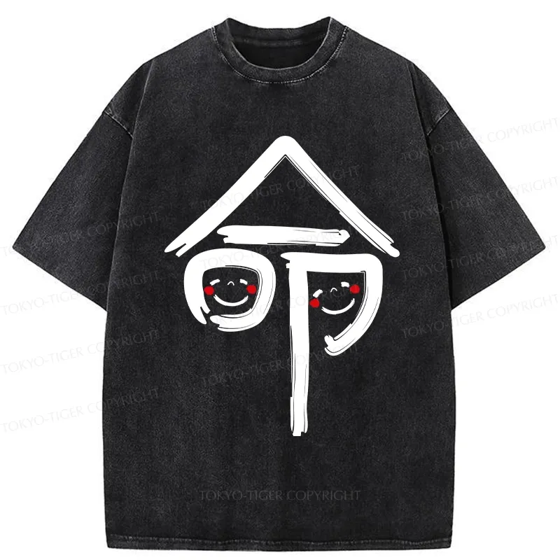 Tokyo-Tiger Japanese Fate Kanji Washed T-Shirt