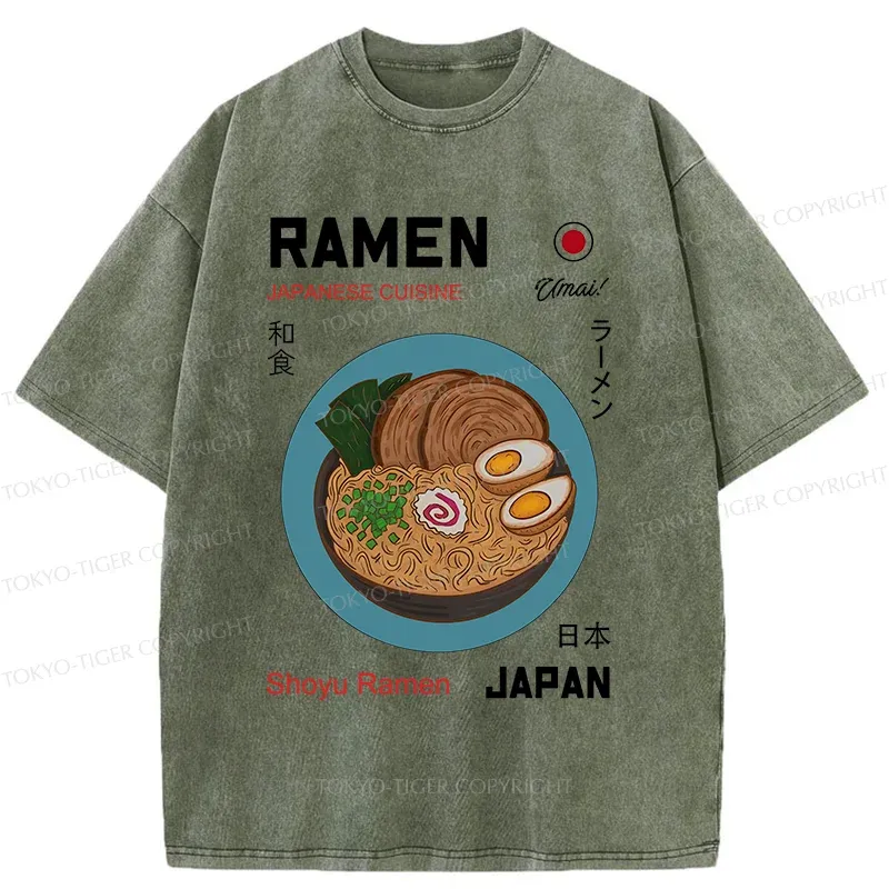 Tokyo-Tiger Japanese Classic Ramen Washed T-Shirt