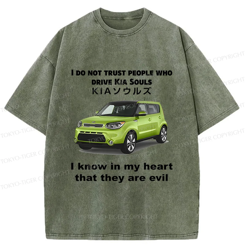 Tokyo-Tiger Interesting Car Meme Washed T-Shirt