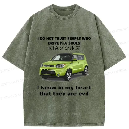 Tokyo-Tiger Interesting Car Meme Washed T-Shirt