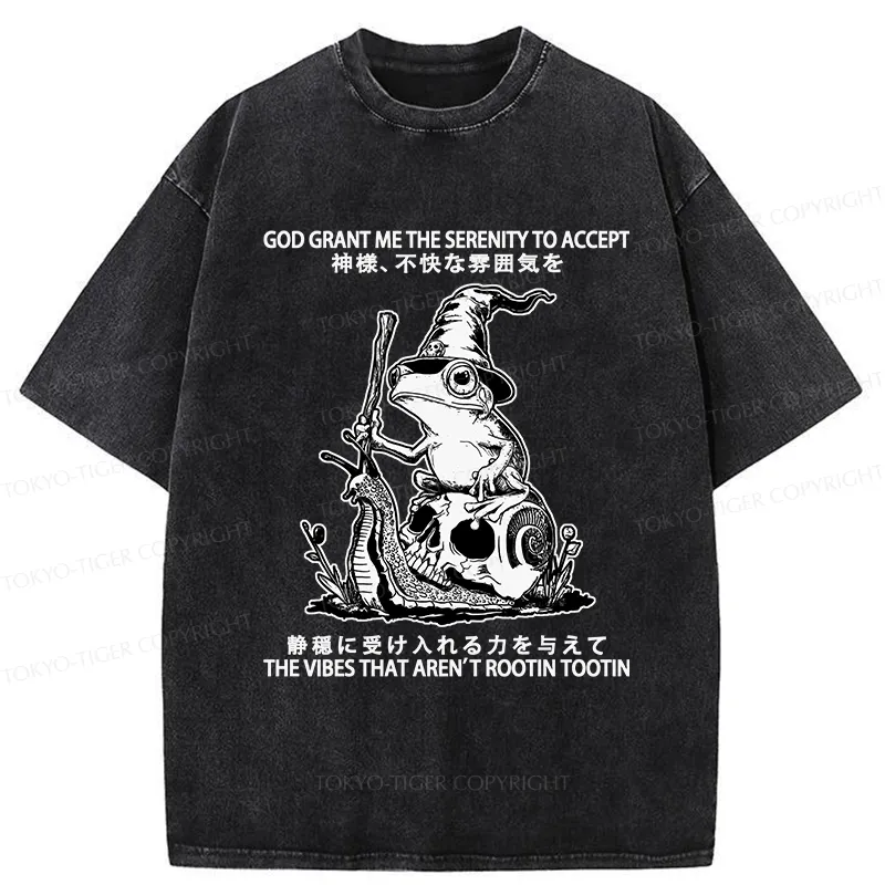 Tokyo-Tiger God Grant Me The Serenity Washed T-Shirt