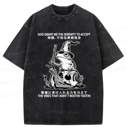 Tokyo-Tiger God Grant Me The Serenity Washed T-Shirt