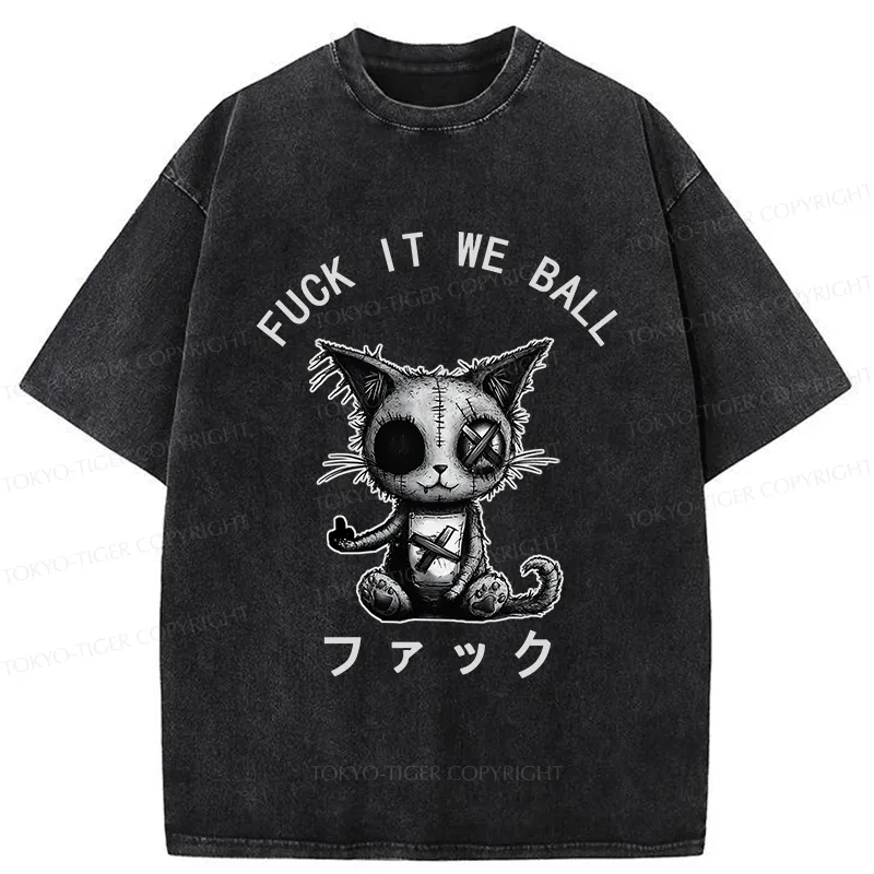 Tokyo-Tiger Fck It We Ball Washed T-Shirt
