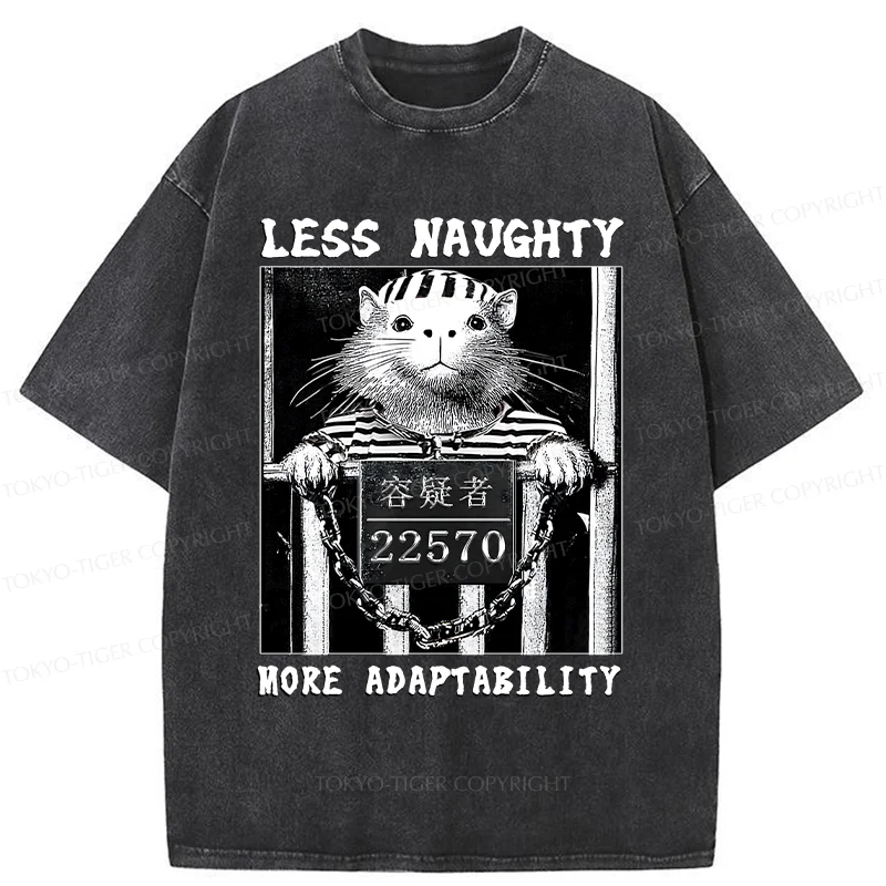 Tokyo-Tiger Less Naughty More Adaptability Washed T-Shirt