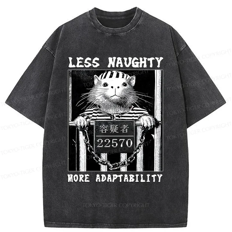 Tokyo-Tiger Less Naughty More Adaptability Washed T-Shirt