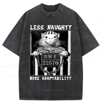 Tokyo-Tiger Less Naughty More Adaptability Washed T-Shirt