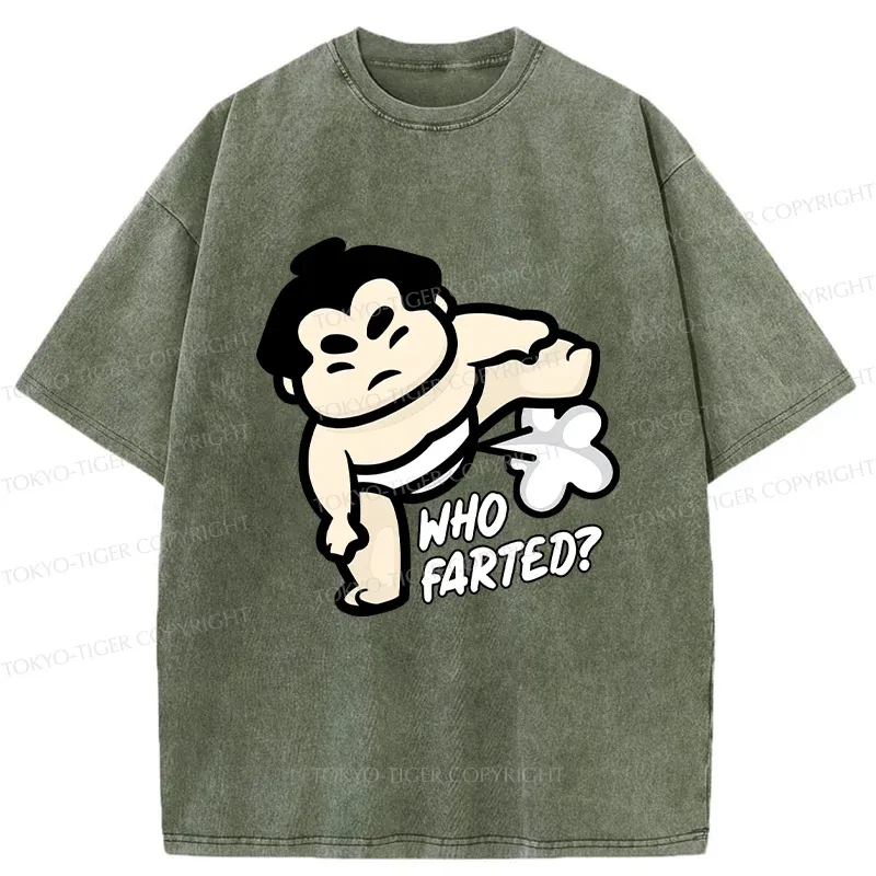 Tokyo-Tiger Sumo Wrestlers Fart Washed T-Shirt