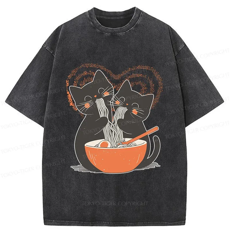 Tokyo-Tiger Let's Eat Ramen Together Washed T-Shirt