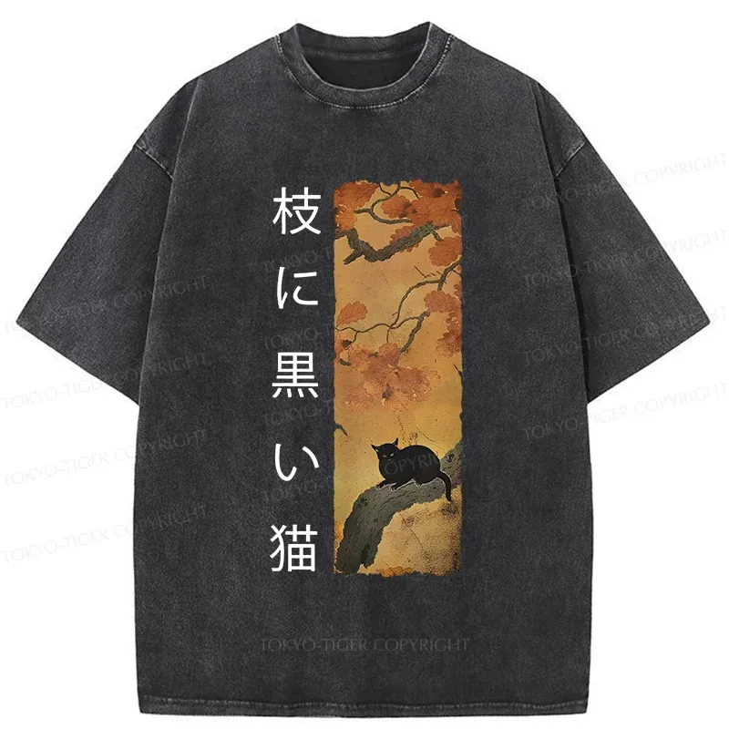 Tokyo-Tiger Vintage Japan Cat Washed T-Shirt